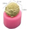 Molde de jabón de silicona 3D lindo erizo artesanal molde