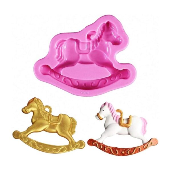 Rocking Horse Cake Fondant Mold Wooden Horse Ride on