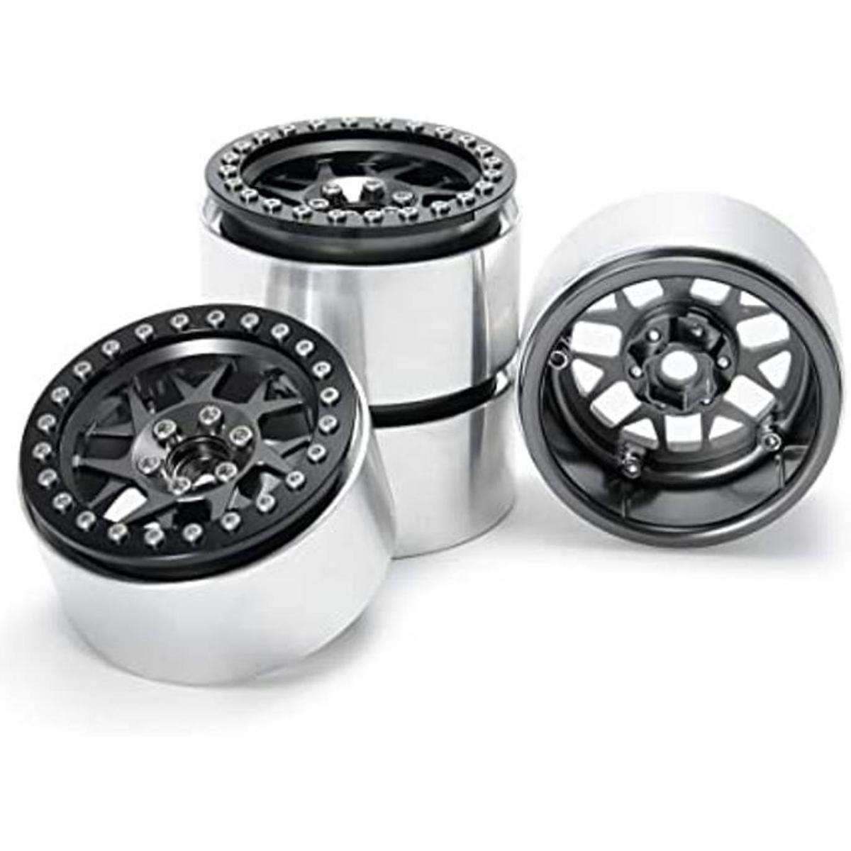 4 piezas de 2.2 RC aluminio Beadlock ruedas con cubos
