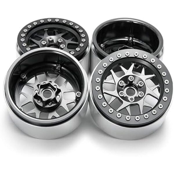 4 piezas de 2.2 RC aluminio Beadlock ruedas con cubos_2