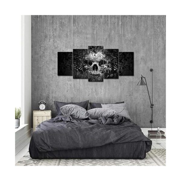 Nachic Wall 5 lienzos de pared con diseño de calavera_2