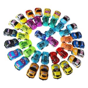 40 piezas de vehículos de tracción trasera mini juguetes