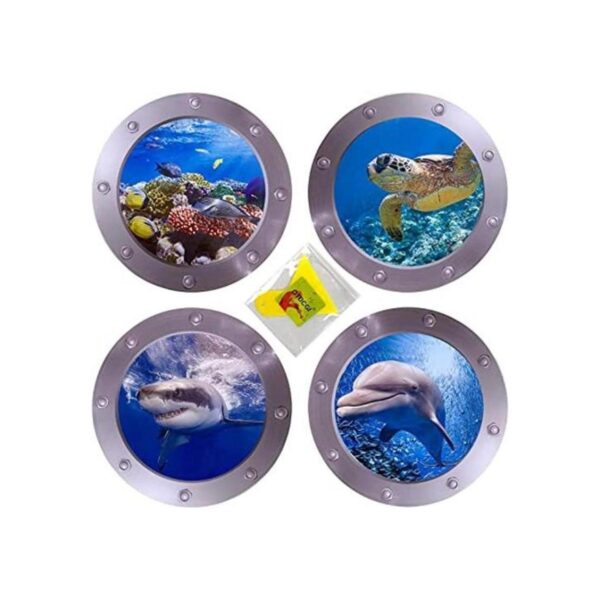 4 calcomanías adhesivas para ventana de pared del mundo_1