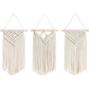 Mkono Macramé pequeño para colgar en la pared paquete de_1