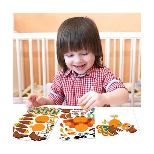 MakeATurkey Juego de 20 pegatinas para fiestas de Acción