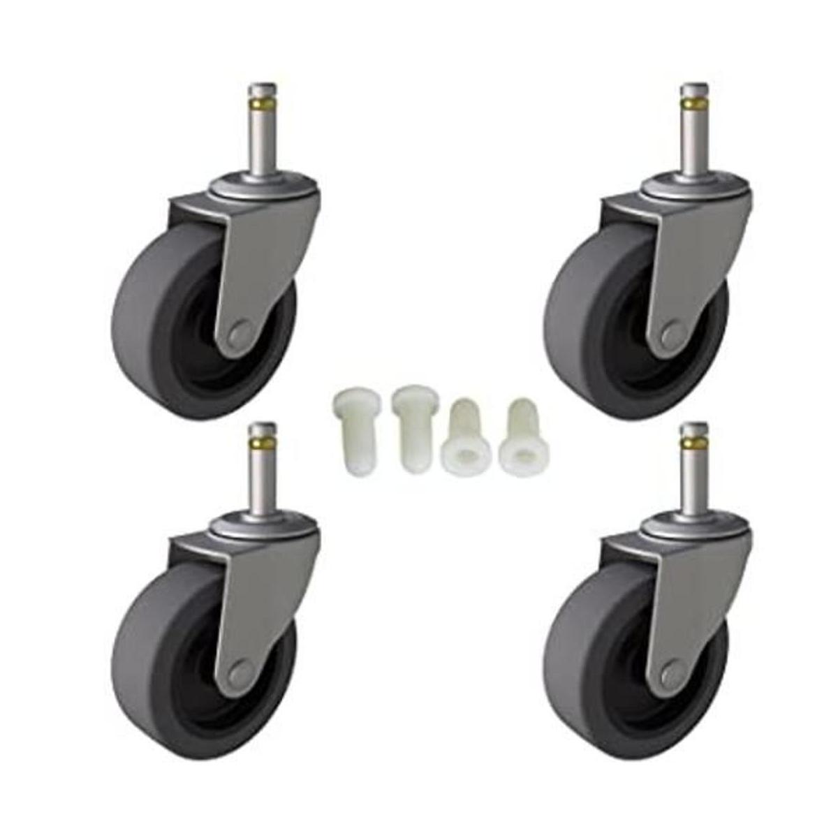 MySit Rubbermaid Ruedas de repuesto para carrito de 3
