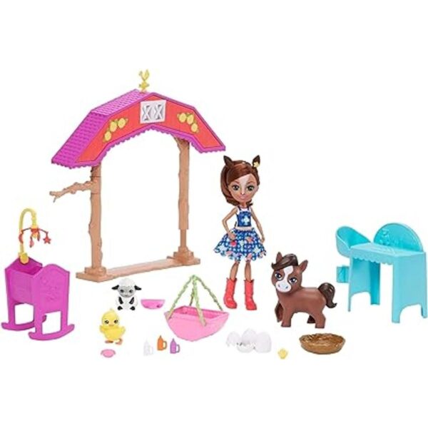Enchantimals Juego de guardería de corral con muñeca de_5