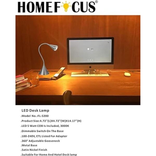 HomeFocus Lámpara de escritorio con regulador de_2