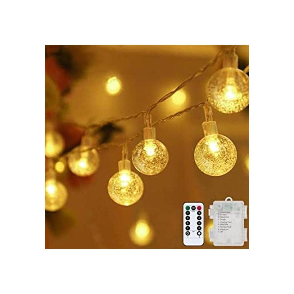 Metaku Cadena de luces de globo de 33 pies 80 luces LED