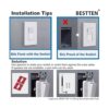 BESTTEN Placa de pared sin tornillos de 1 banda USWP6_3