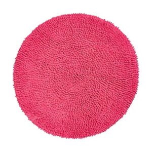 CHARDIN HOME Hot Pink Round Bath Mat 2 feet Boho_1