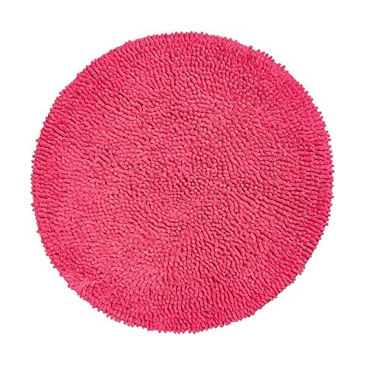 CHARDIN HOME Hot Pink Round Bath Mat 2 feet Boho