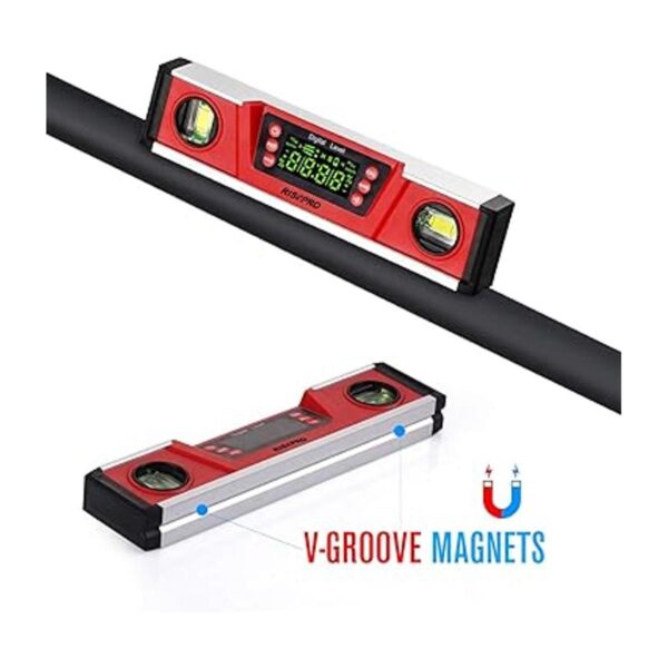 Nivel magnético digital y transportador RISEPRO 10_3