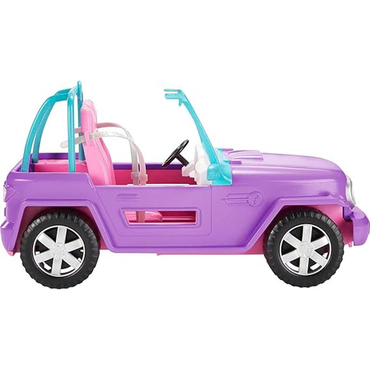 Barbie Vehículo todo terreno color morado con asientos