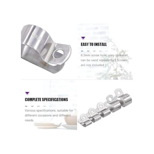 Swpeet Juego de 80 abrazaderas de acero inoxidable 304 de