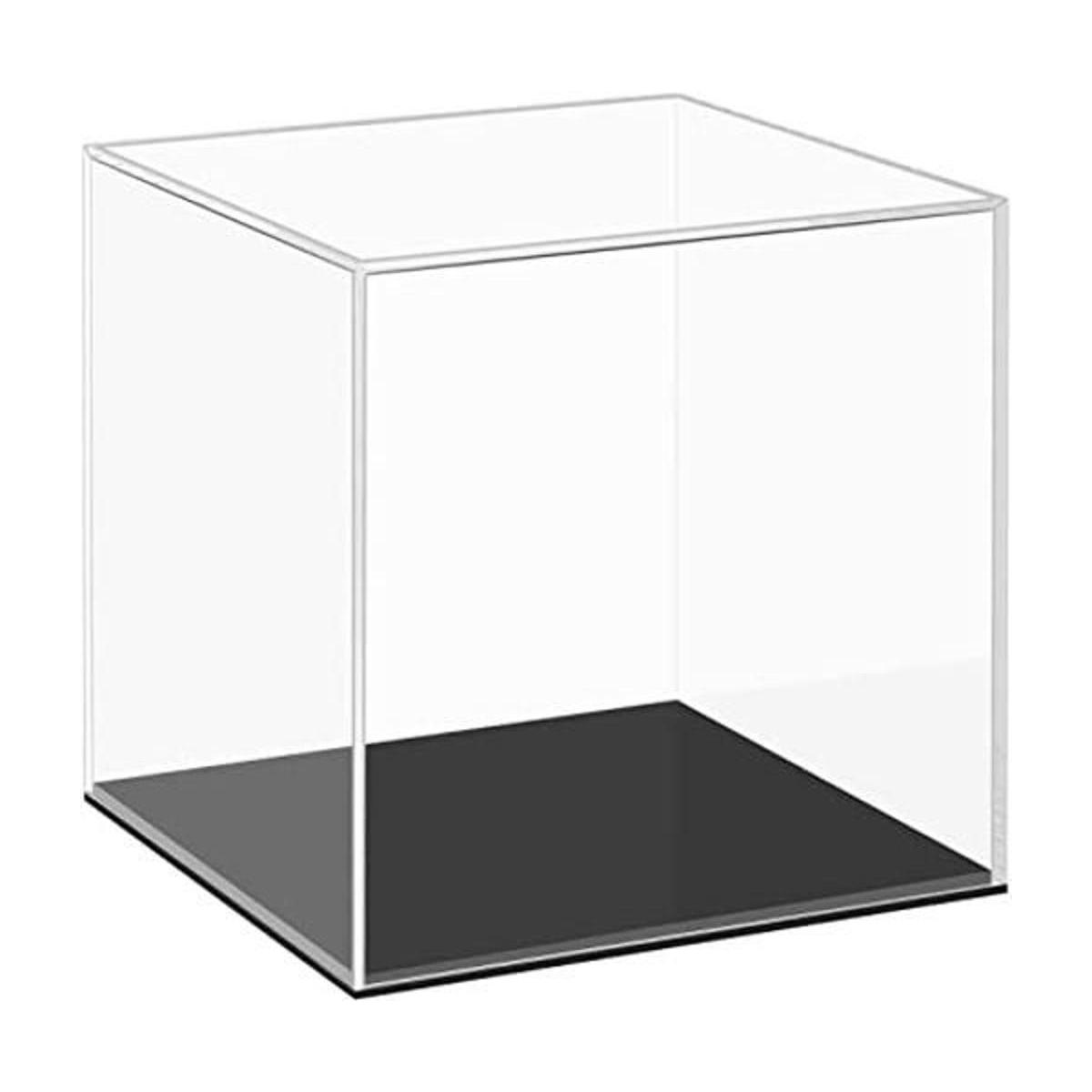 Cliselda vitrina acrílica transparente con base negra