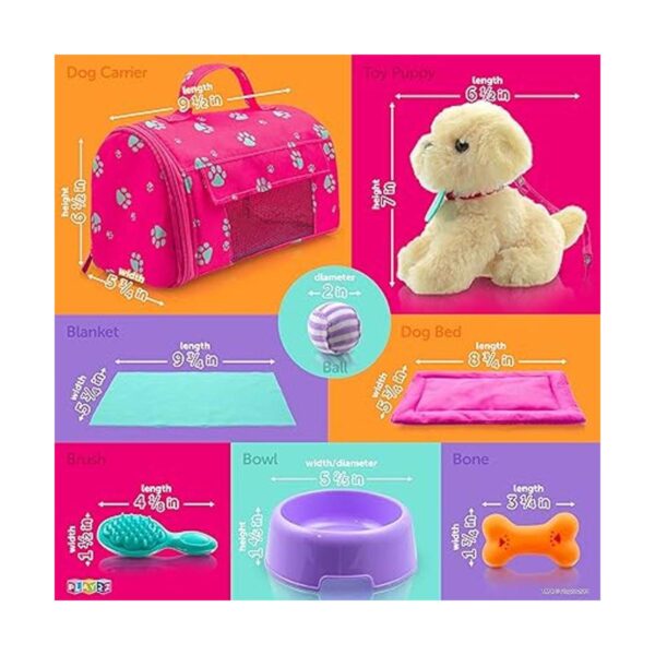 Play22 Juego de 9 muñecos de peluche para cachorros