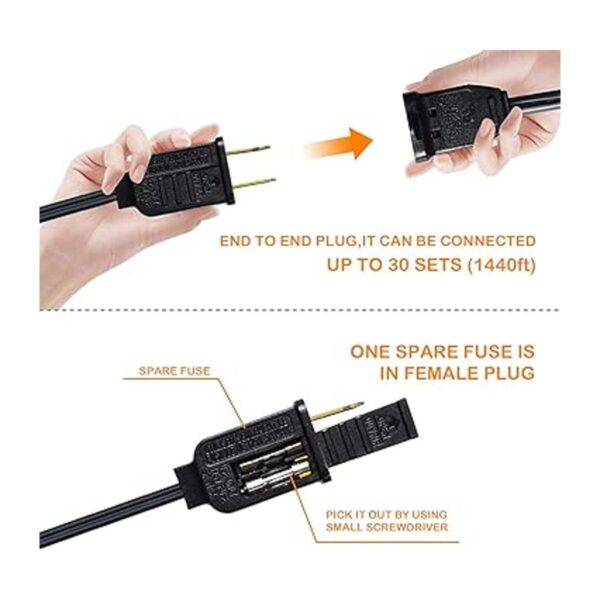 DGE Cadena de luces LED exteriores impermeable e_5