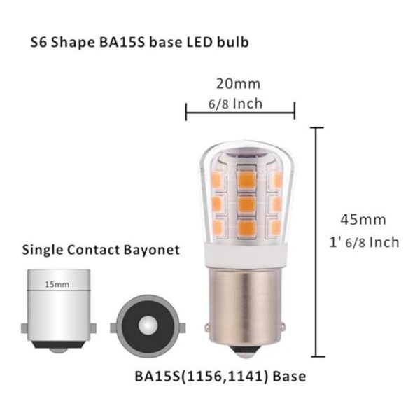 Bombilla LED 1156 de repuesto 1141 93 P21W 67 12V 35W_2