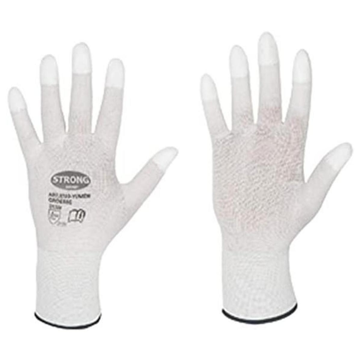 Guantes de trabajo con puntas de los dedos de poliuretano