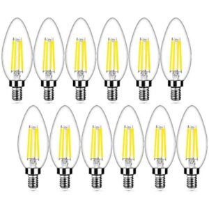 Paquete de 12 bombillas LED regulables para vela