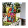 Banderas de jardín con diseño de flores de pollo para