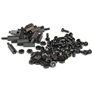 M2.5 Juego de tornillos y tuercas de nailon negro 120_1