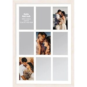 Golden State Art Marco de collage de madera blanca