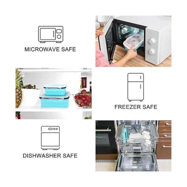 Plastic Food Storage Containers With Lids 4PC Silicone_6