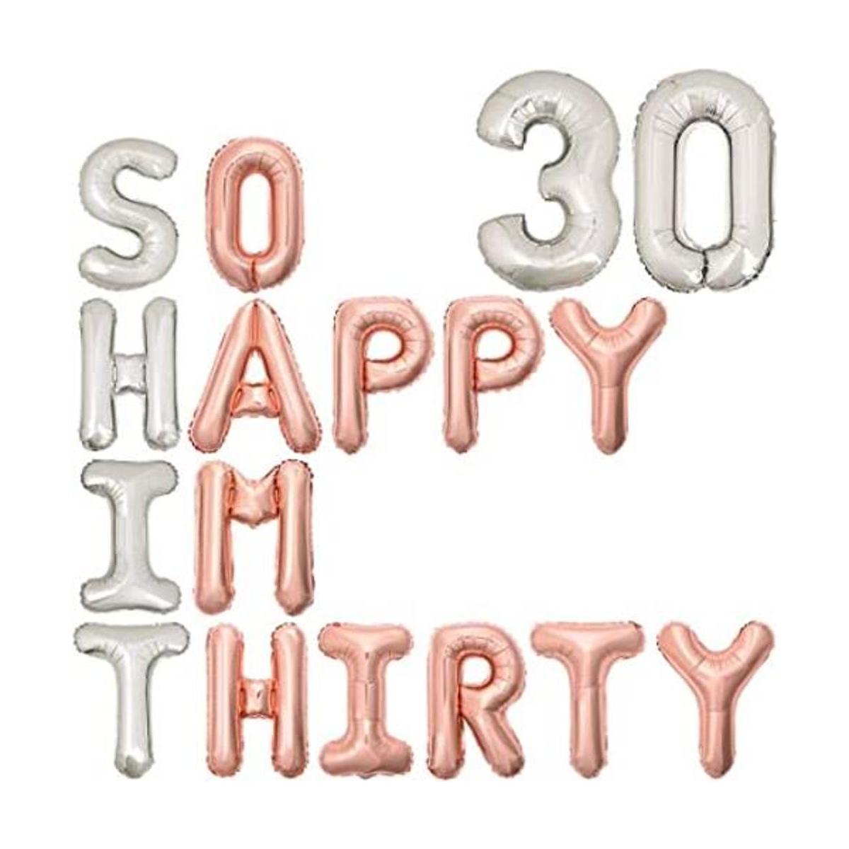 Globos de cumpleaños 30 divertidos decoraciones de 30