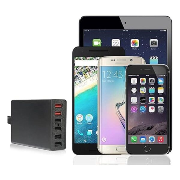 USB Wall Charger DTK 6 Port 60W USB Charger QC3.0 Multi_5