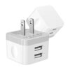Cargador de pared USB doble paquete de 2.4 A enchufe de_1