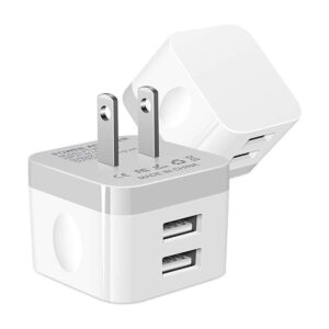 Cargador de pared USB doble paquete de 2.4 A enchufe de_1