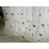 Kolachic Cortina de tul con diseño de flores bordadas