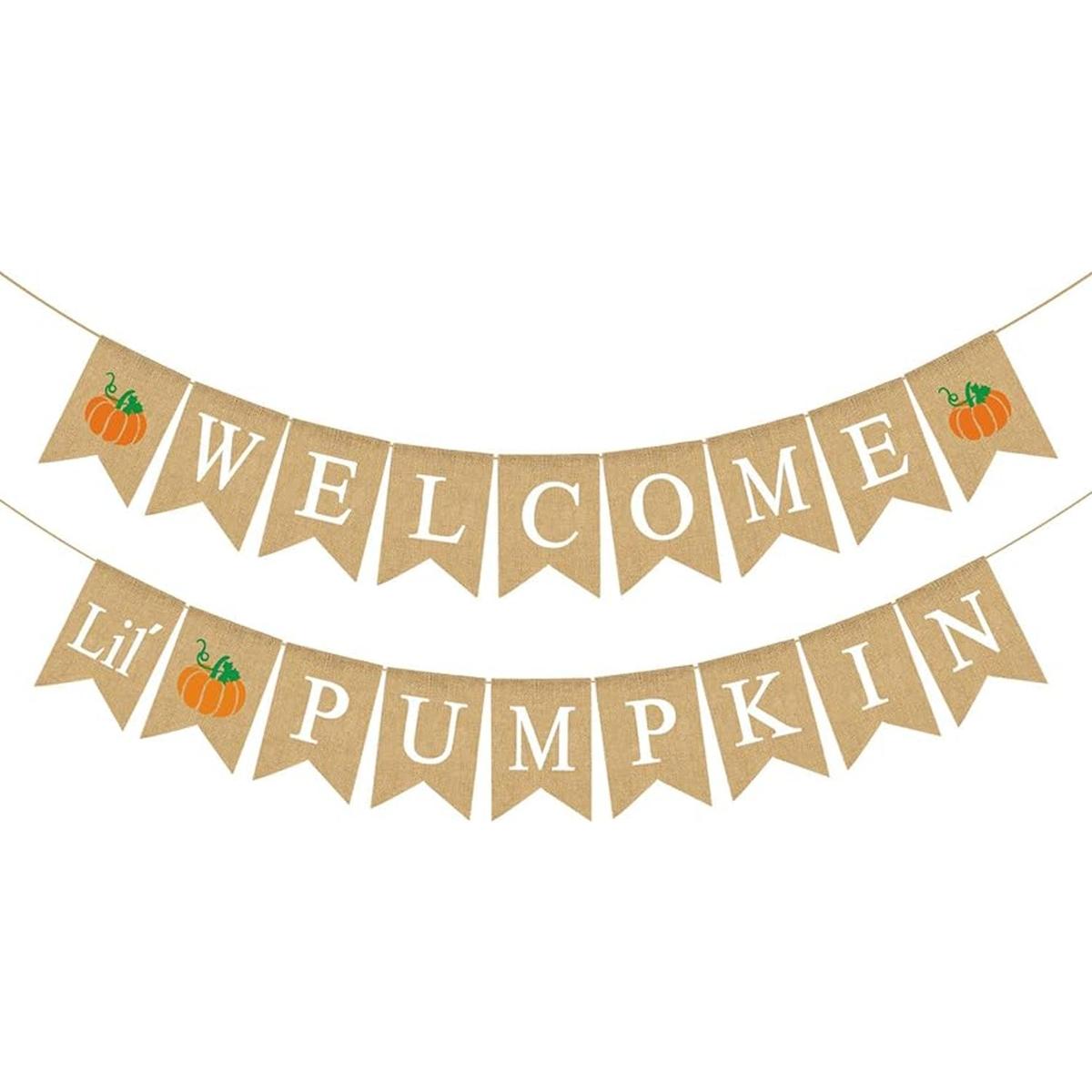 Rainlemon Yute Arpillera Bienvenido Pequeña Calabaza