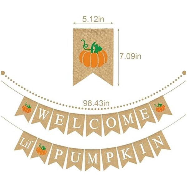 Rainlemon Yute Arpillera Bienvenido Pequeña Calabaza_5