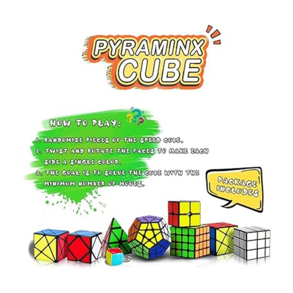 Juego de cubos mágicos paquete de 9 unidades Pirámide_6