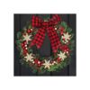 Cinta de Navidad a cuadros con alambre para envolver_5