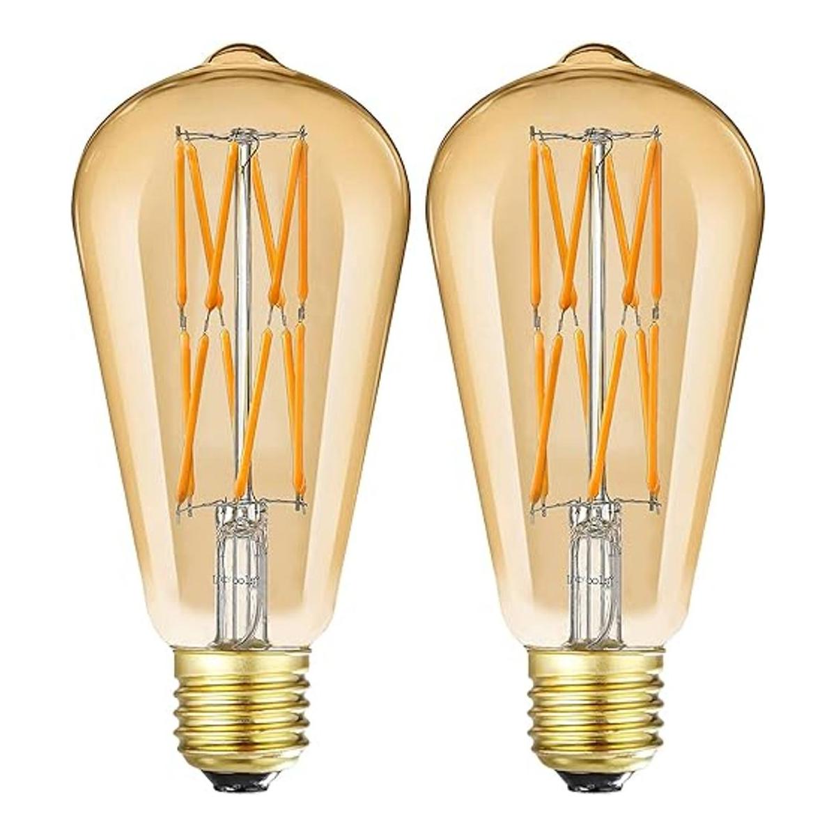 LEOOLS Dimmable Vintage LED Edison Bulbs 12W Equivalent