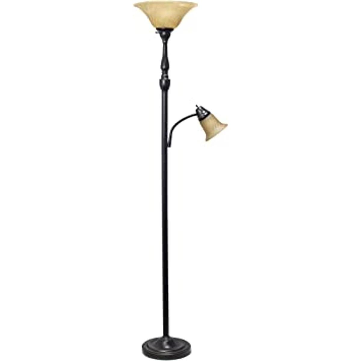 Elegant Designs LF2003RBA Lámpara de pie con 2 luces para