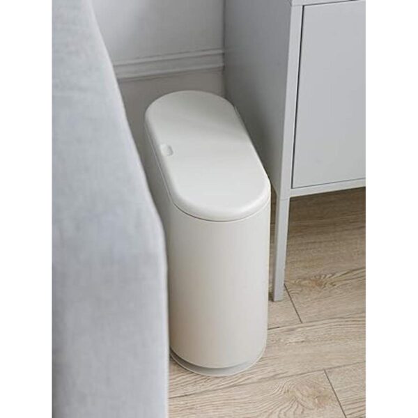 Sooyee 10 Liter Rectangular Plastic Trash Can Wastebasket_2