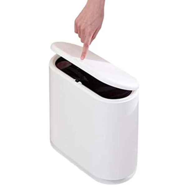 Sooyee 10 Liter Rectangular Plastic Trash Can Wastebasket_1