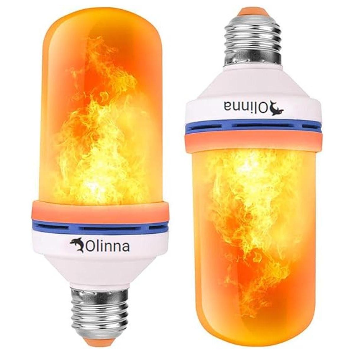 OMK Bombillas LED con efecto llama 4 nuevos modos
