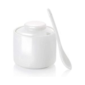 ONTUBE Azúcar de cerámica con tapa y cuchara caja de_1