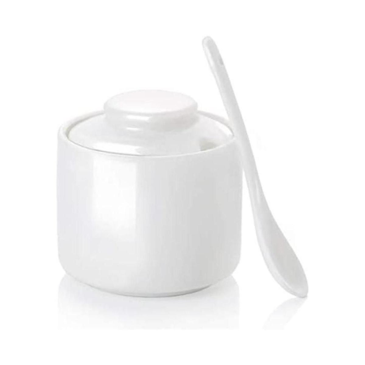 ONTUBE Azúcar de cerámica con tapa y cuchara caja de