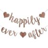 Happy Ever After Banner con purpurina de oro rosa_1