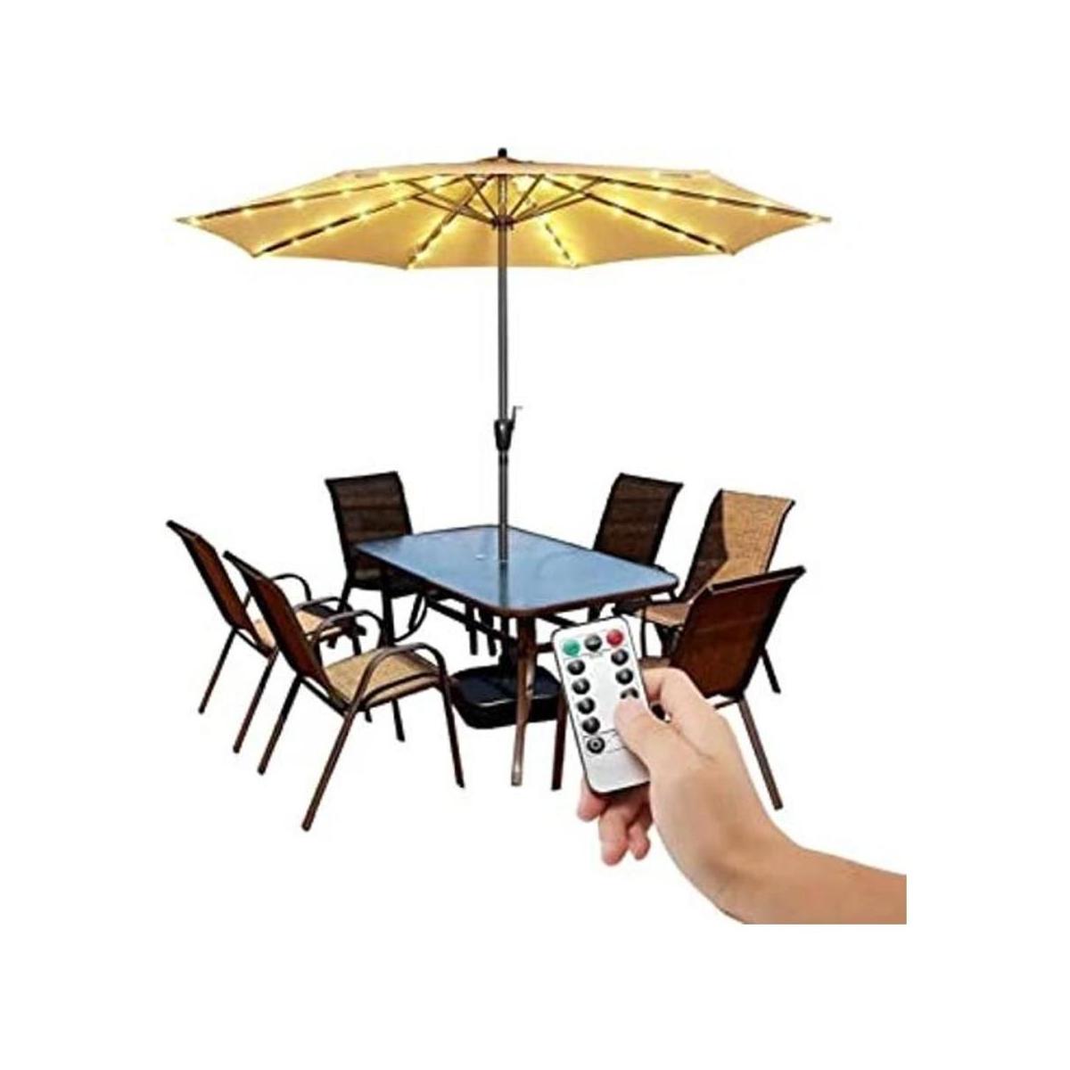 Luces para sombrilla de patio iluminación inalámbrica al