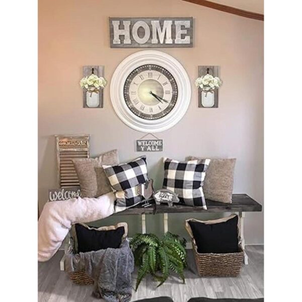 Mkono Juego de 2 apliques de pared de madera con diseño