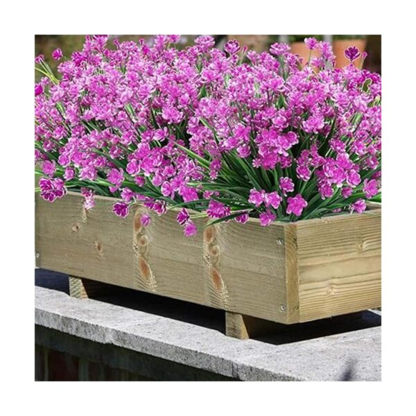 TEMCHY Flores artificiales para exteriores 8 paquetes de