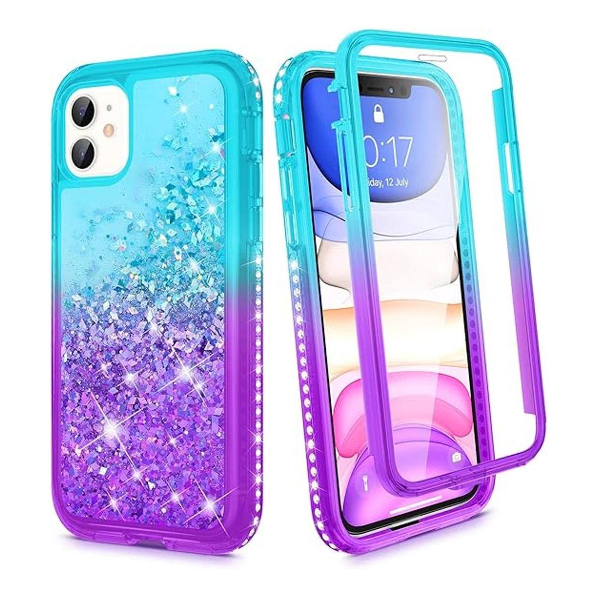 Ruky Funda para iPhone 11 iPhone 11 con purpurina funda